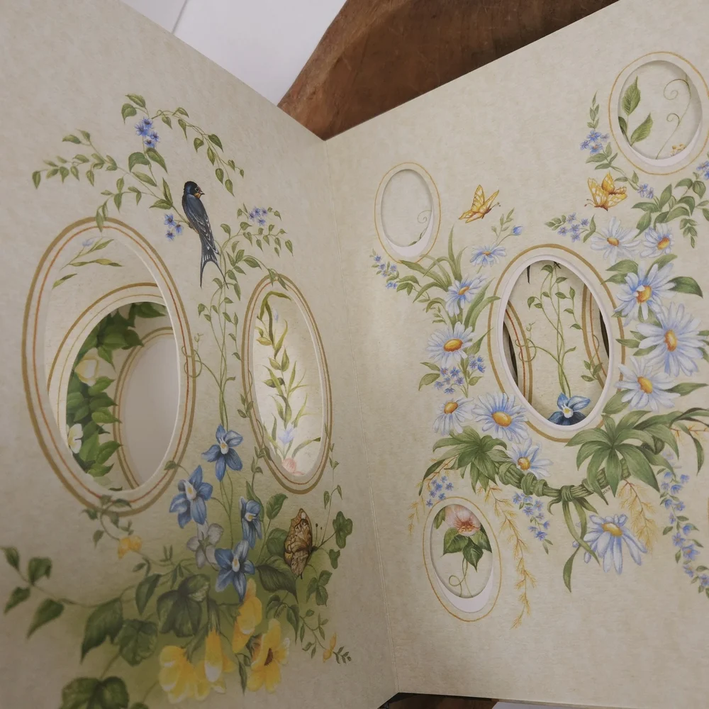 Victorian Photograph Album with Floral Design